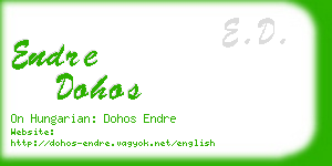 endre dohos business card